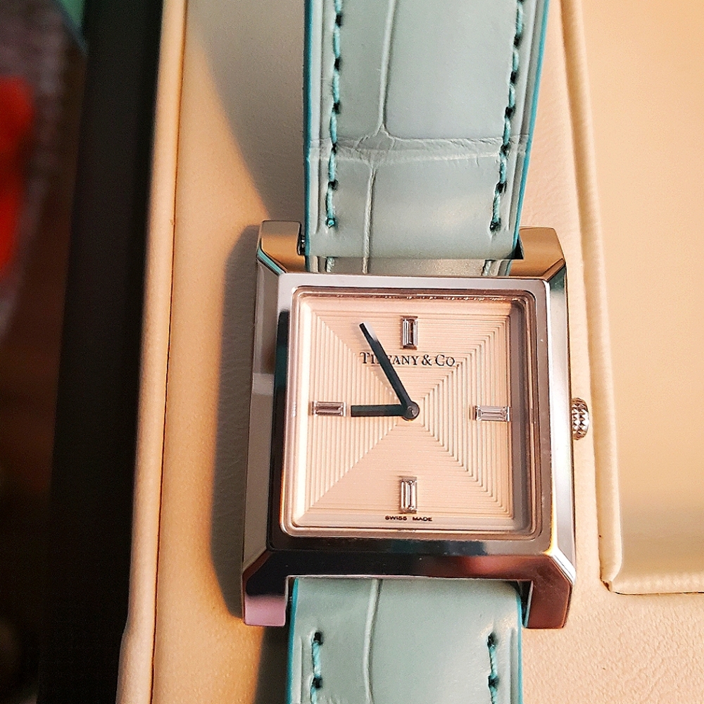 Tiffany & Co. 1837 Diamond Stainless Steel Watch Presentation Gift Box New